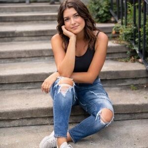 Rewash Women's Distressed High Rise‎ Jeans Blue Size 7 Medium Wash